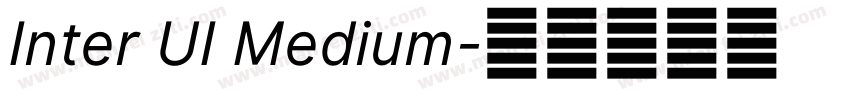 Inter UI Medium字体转换